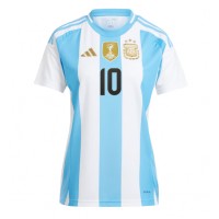 Argentína Lionel Messi #10 Domáci Ženy futbalový dres Copa America 2024 Krátky Rukáv